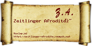 Zeitlinger Afrodité névjegykártya